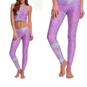 Small TEEKI Lavender/sky blue Leggings